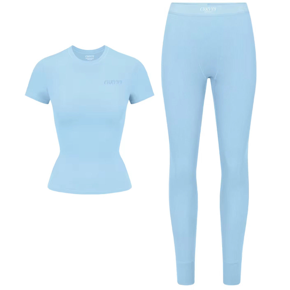 Cotton Candy Blue Rib Set
