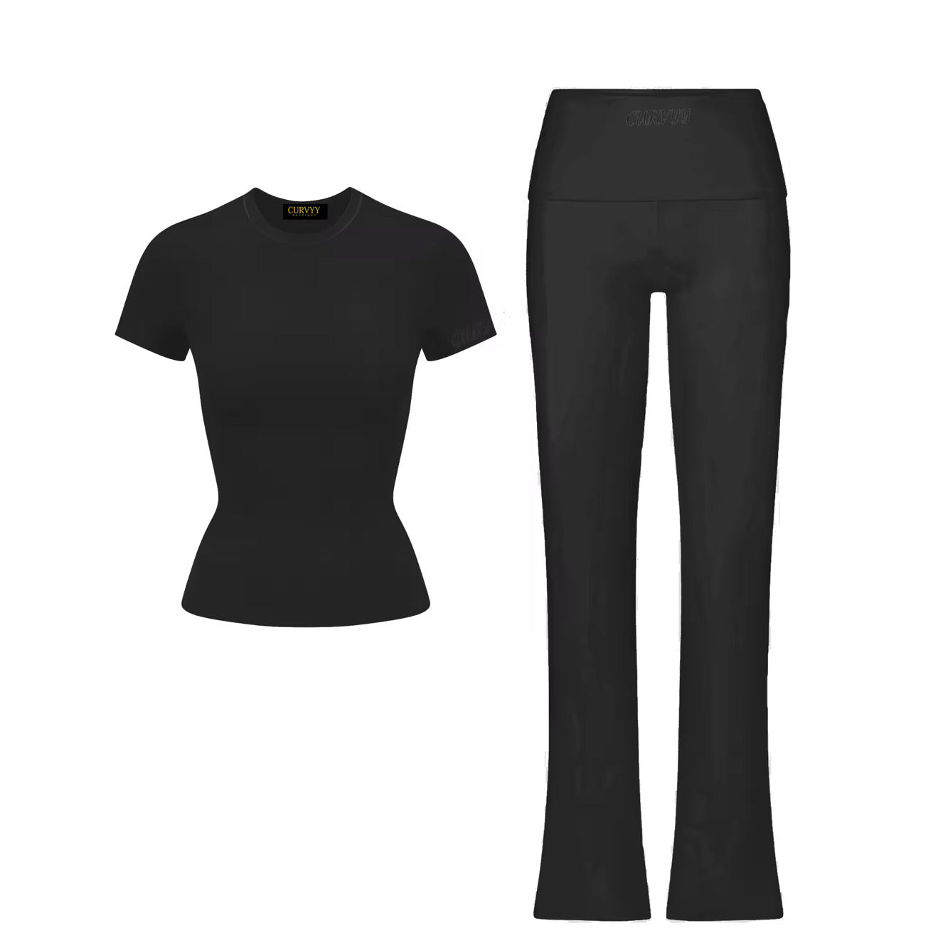 Black Flare Pants Set